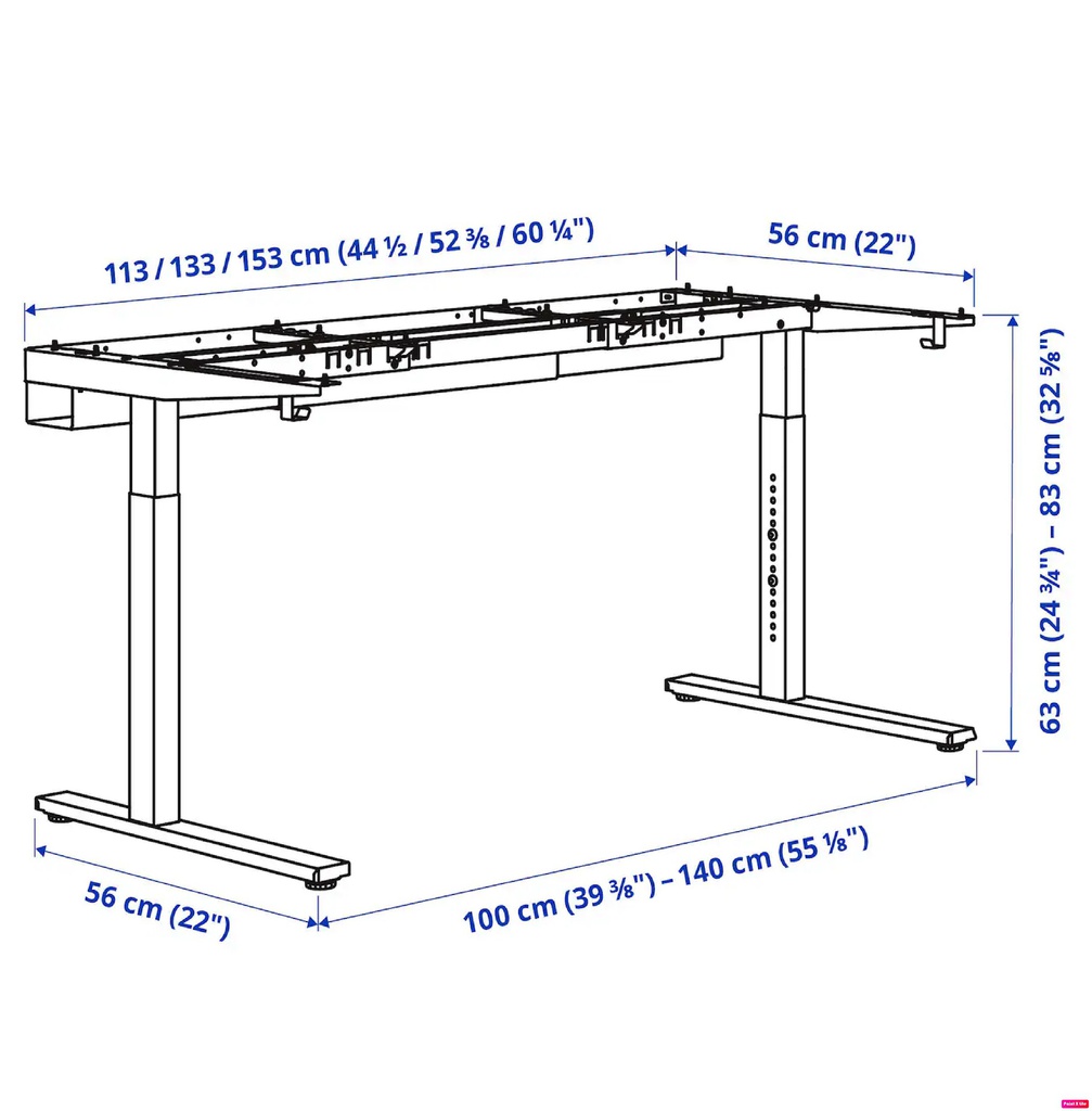 Mittzon 120*140*160см ширээнүүдэд таарах хөл