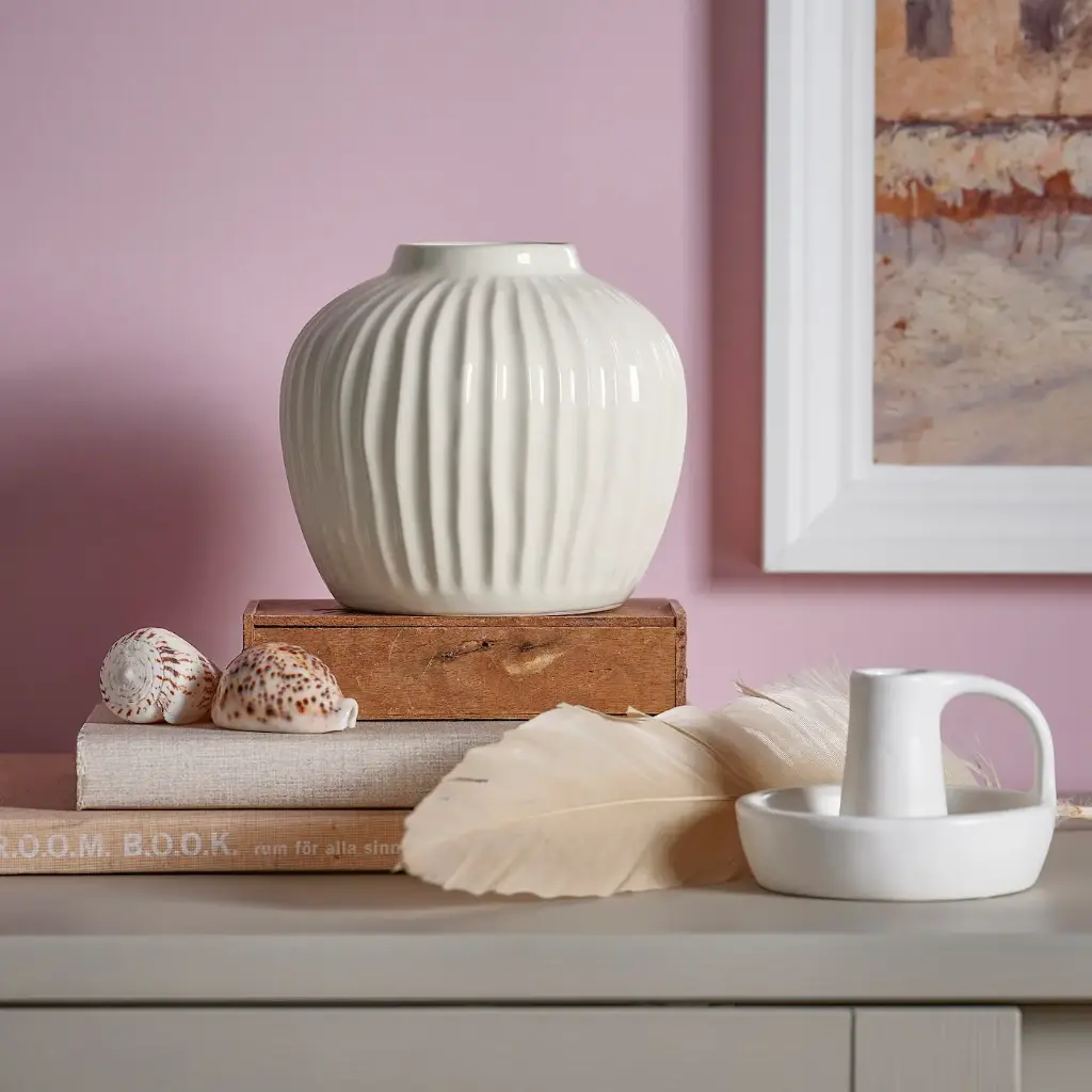 Pelarbjork 14см цагаан вааз