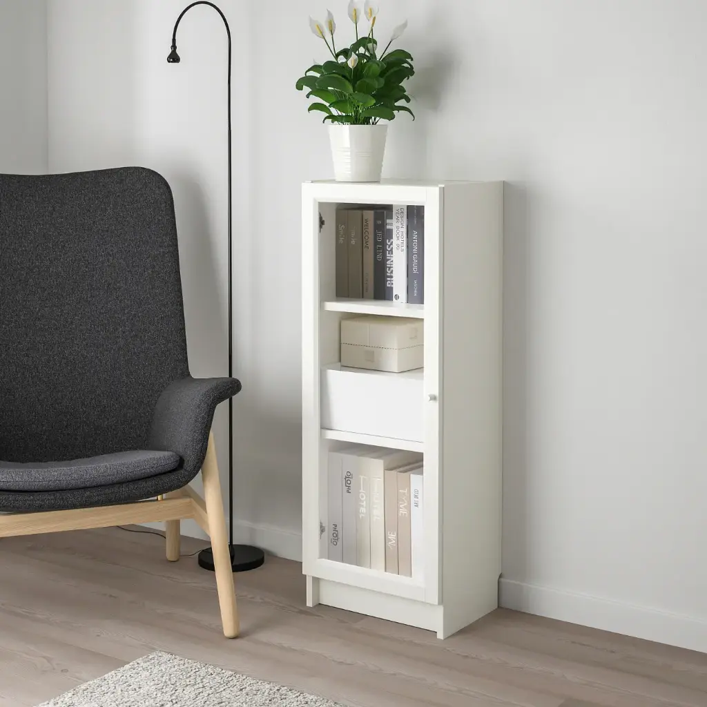 billy-oxberg-bookcase-with-door-white-clear-glass__1080003_pe857818_s5.webp