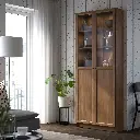 billy-oxberg-bookcase-with-panel-glass-doors-brown-walnut-effect__1415028_pe975049_s5.webp