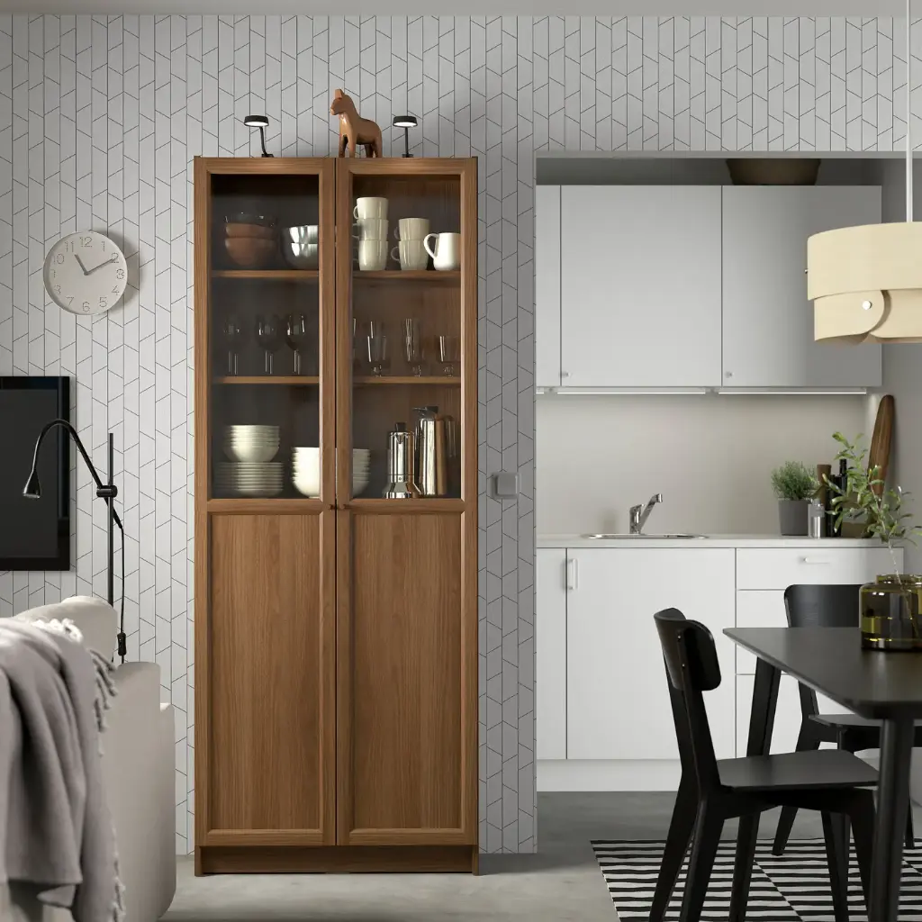 billy-oxberg-bookcase-with-panel-glass-doors-brown-walnut-effect__1104593_pe867759_s5.webp