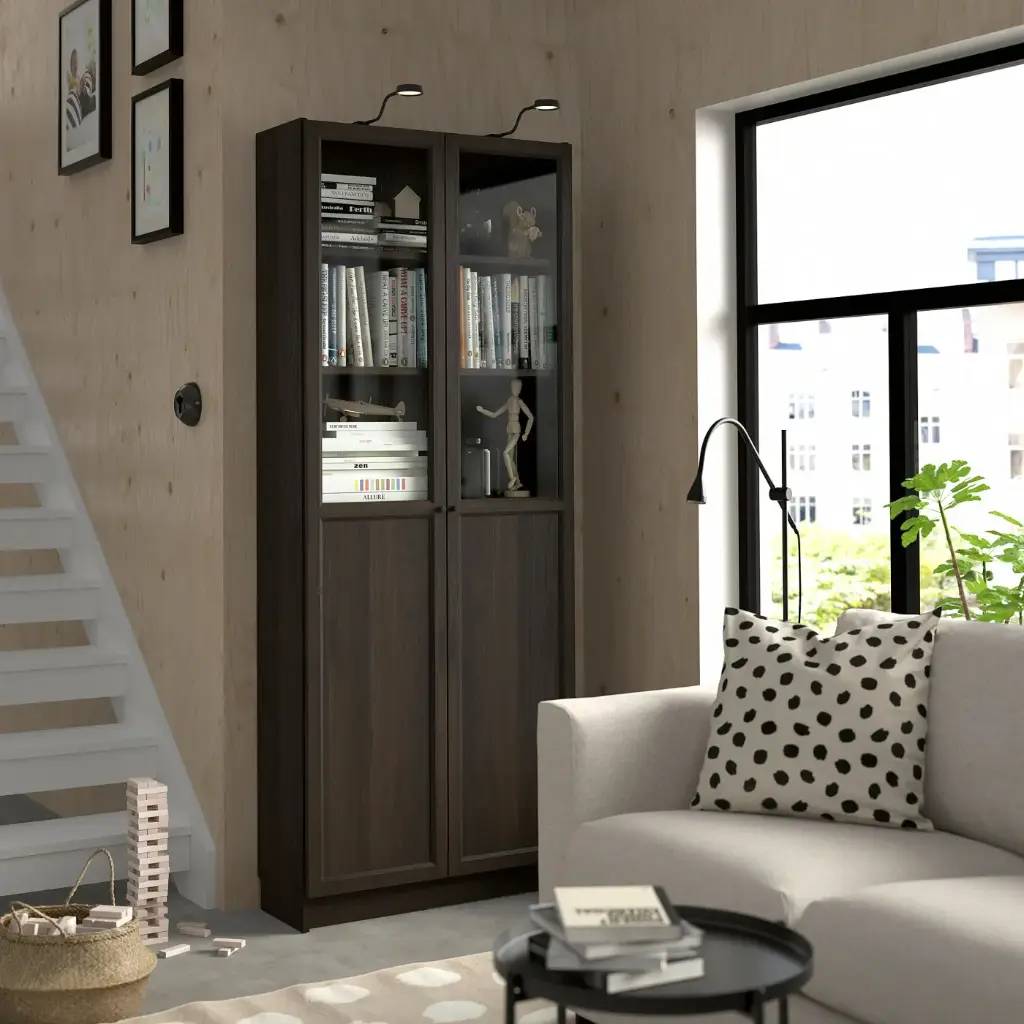 billy-oxberg-bookcase-with-panel-glass-doors-dark-brown-oak-effect__1104602_pe867766_s5 (1).webp