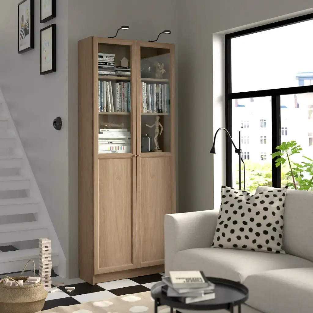 billy-oxberg-bookcase-with-panel-glass-doors-oak-effect__1104601_pe867767_s5.webp