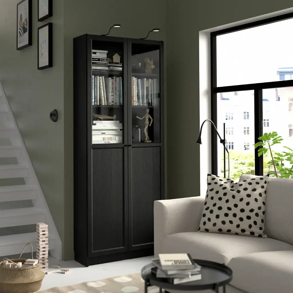 billy-oxberg-bookcase-with-panel-glass-doors-black-oak-effect__1104599_pe867765_s5.webp