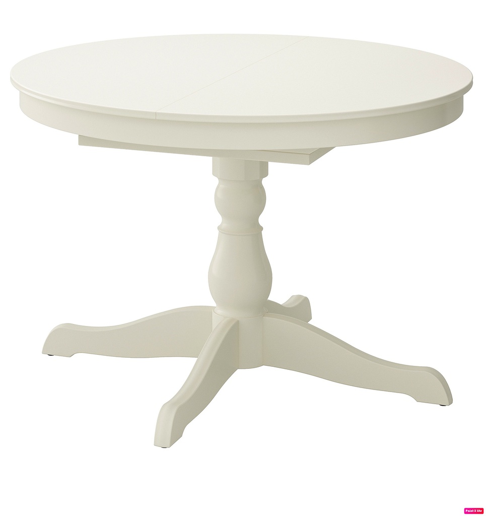 Ingatorp 110*150см цагаан сунадаг дугуй ширээ