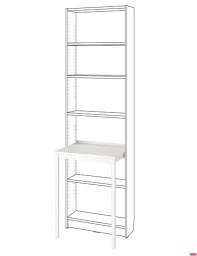 Billy 76*60см цагаан ширээ