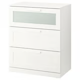 Brimnes 78*95см 3тай цагаан комод