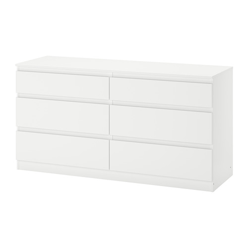 Kullen 140*72 цагаан 6тай комод