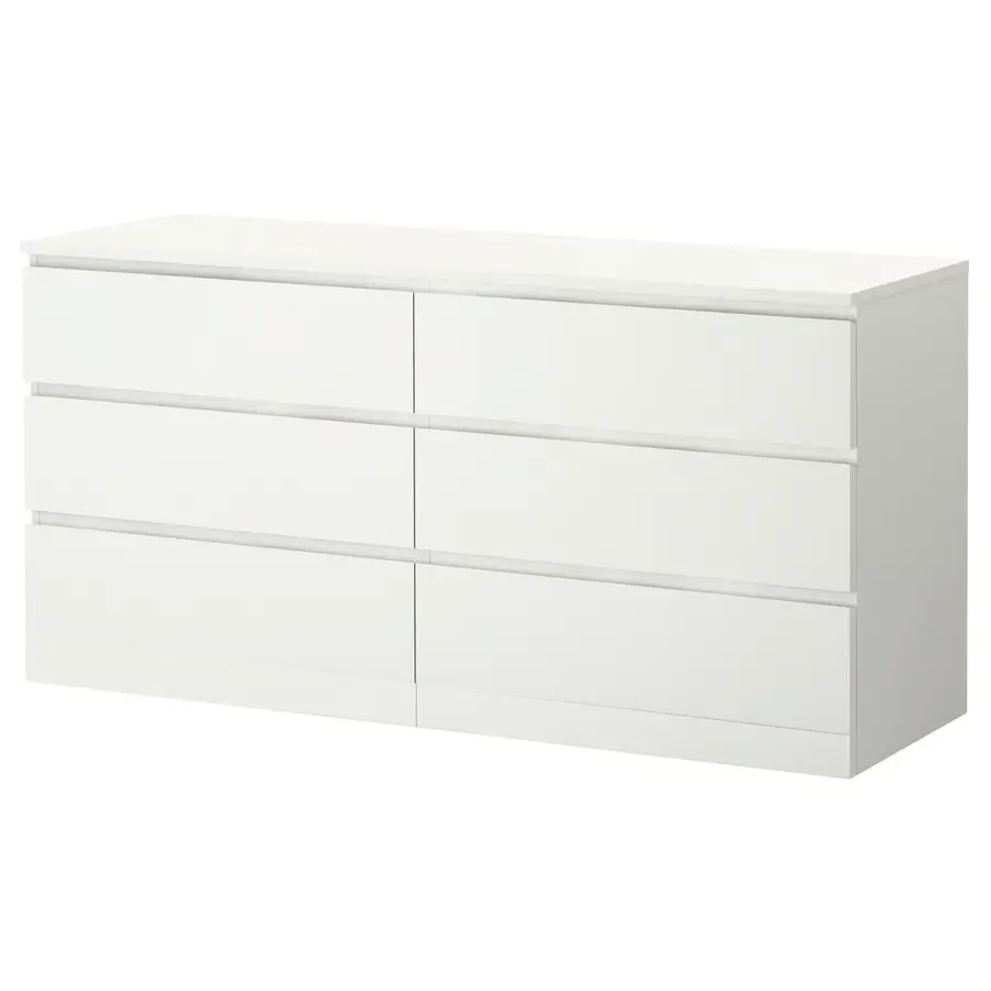 Malm 160*78 6тай хэвтээ комод цагаан