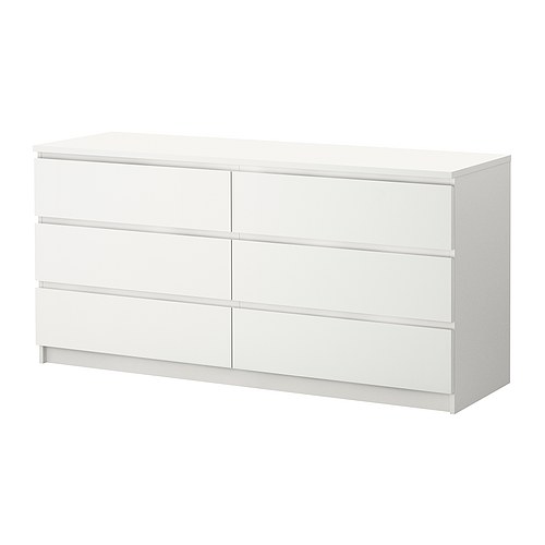 Malm 160*78 6тай хэвтээ комод цагаан