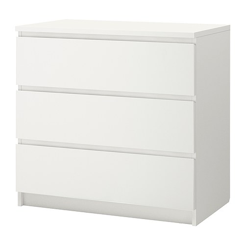 Malm 80*78*48 3тай комод цагаан