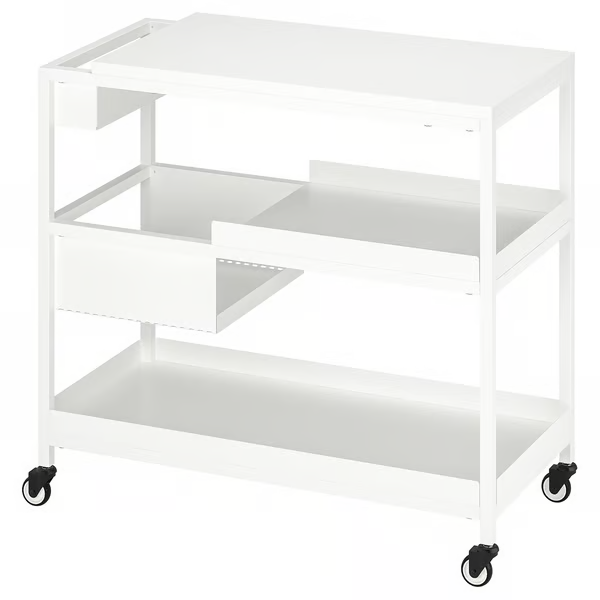 Trotten 80*40 тэргэнцэртэй цагаан ширээ