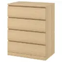 Malm 80*100 4тэй комод шаргал