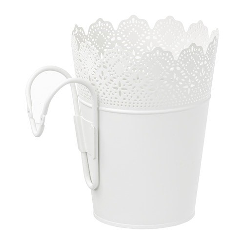 [103.872.18] Skurar 15см өлгөдөг цагаан цэцэг сав