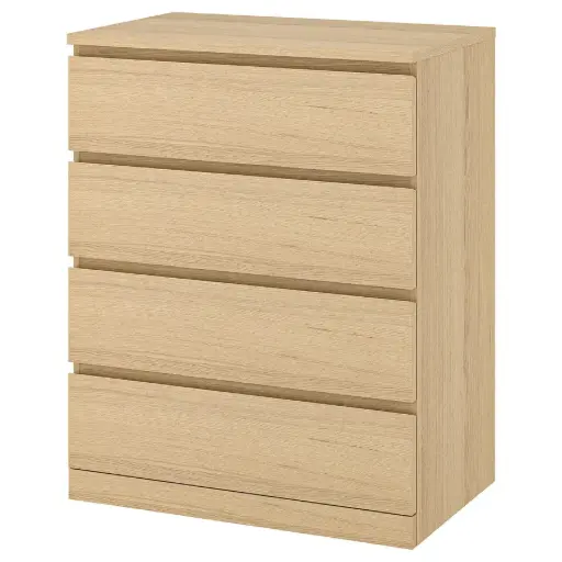 [903.546.62] Malm 80*100 4тэй комод шаргал